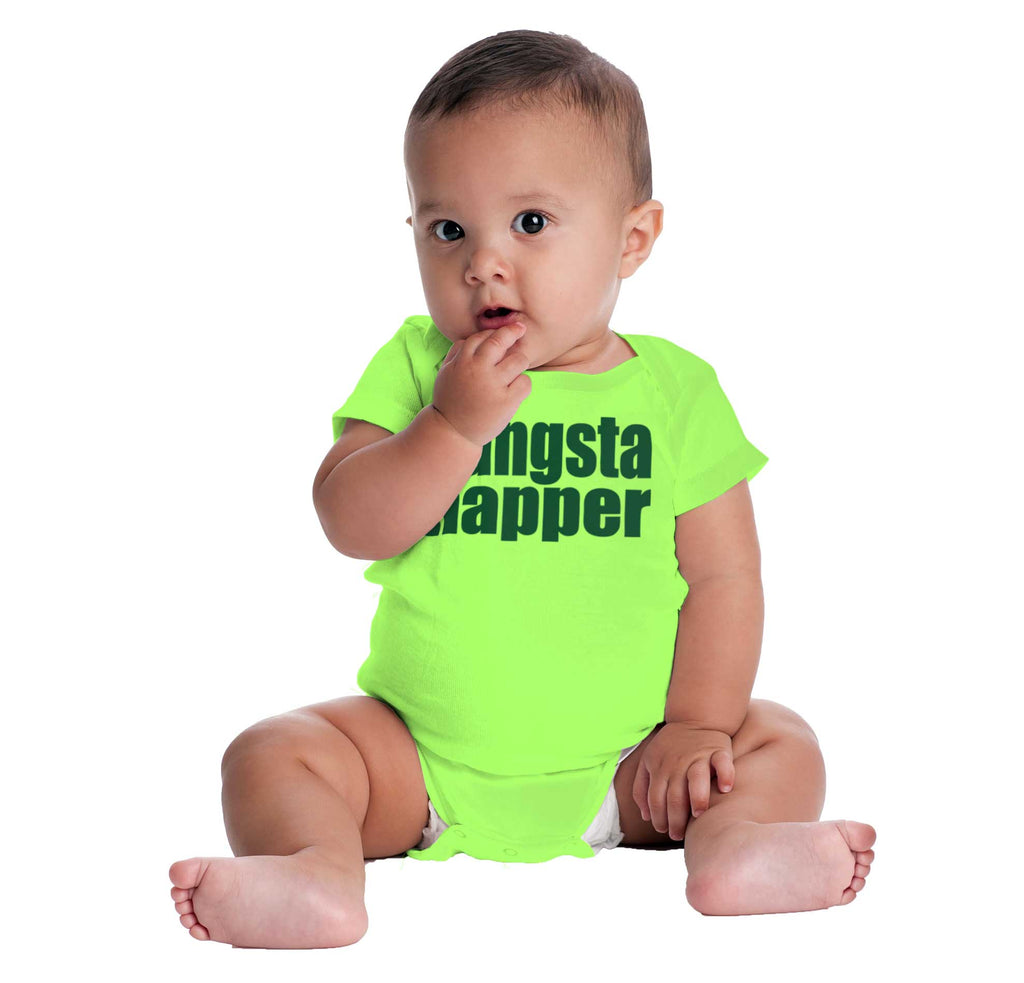 Gangsta Napper Romper Bodysuit-Direct To Garment Print-Brisco Baby
