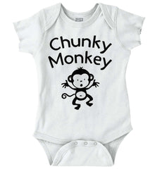 Chunky Monkey Romper Bodysuit-Direct To Garment Print-Brisco Baby