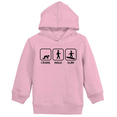 Crawl Walk Surf Toddler Pullover Hoodie-Direct To Garment Print-Brisco Baby
