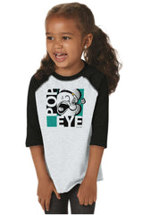 Popeye Pop Art Toddler Baseball-Direct To Garment Print-Brisco Baby