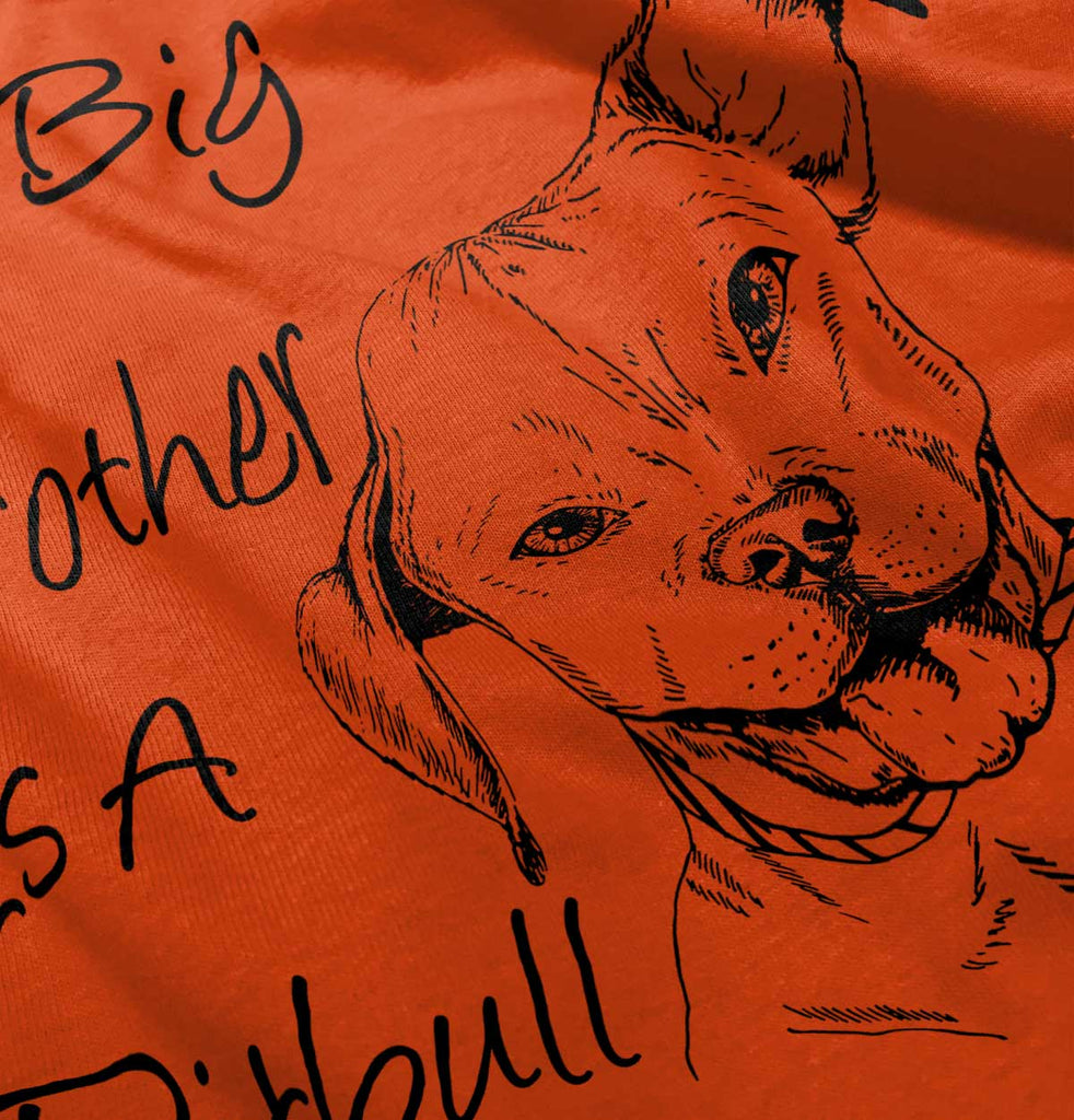 Brother is a Pitbull Romper Bodysuit-Direct To Garment Print-Brisco Baby