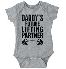 Lifting Partner Romper Bodysuit-Direct To Garment Print-Brisco Baby