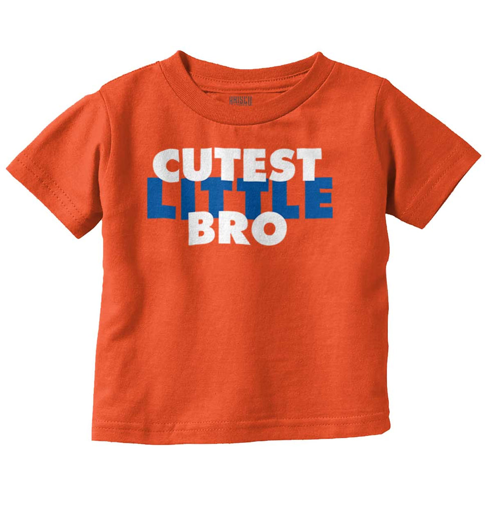 Cutest Little Bro Infant Toddler T Shirt-Direct To Garment Print-Brisco Baby