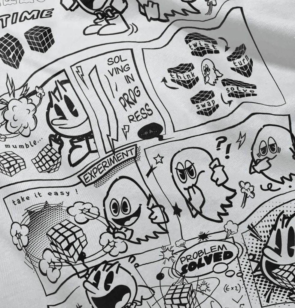 Pac-Man Comic Book Toddler Baseball-Direct To Garment Print-Brisco Baby