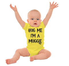 Hug Me I'm A Muggle Romper Bodysuit-Direct To Garment Print-Brisco Baby