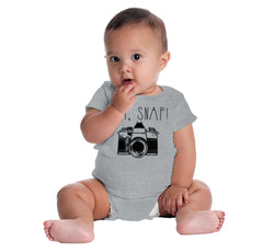 Oh Snap Camera Romper Bodysuit-Direct To Garment Print-Brisco Baby