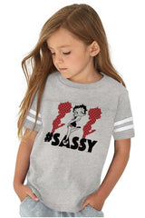 Sassy Toddler Football Jersey Tee-Direct To Garment Print-Brisco Baby