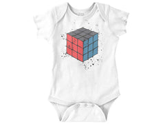 Rubiks Splatter Romper Bodysuit-Direct To Garment Print-Brisco Baby