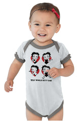 WWBD Baby Ruffled Trim Romper-Direct To Garment Print-Brisco Baby