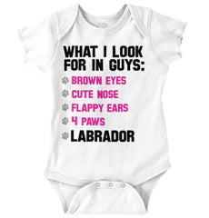 Labrador Checklist Romper Bodysuit-Direct To Garment Print-Brisco Baby