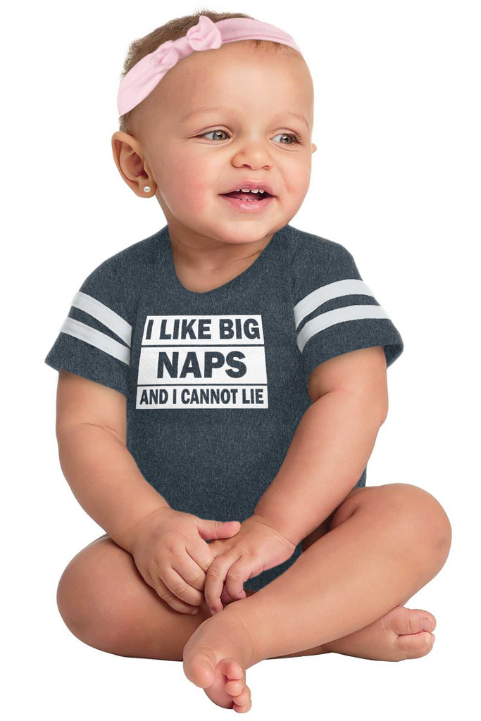 Big Naps Football Romper Bodysuit-Direct To Garment Print-Brisco Baby