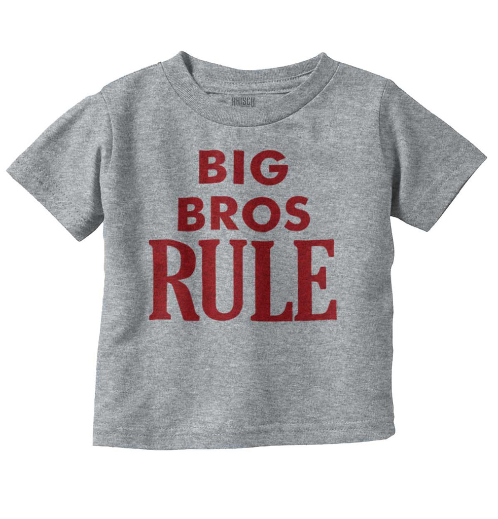 Big Bros Rule Infant Toddler T Shirt-Direct To Garment Print-Brisco Baby