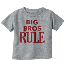 Big Bros Rule Infant Toddler T Shirt-Direct To Garment Print-Brisco Baby