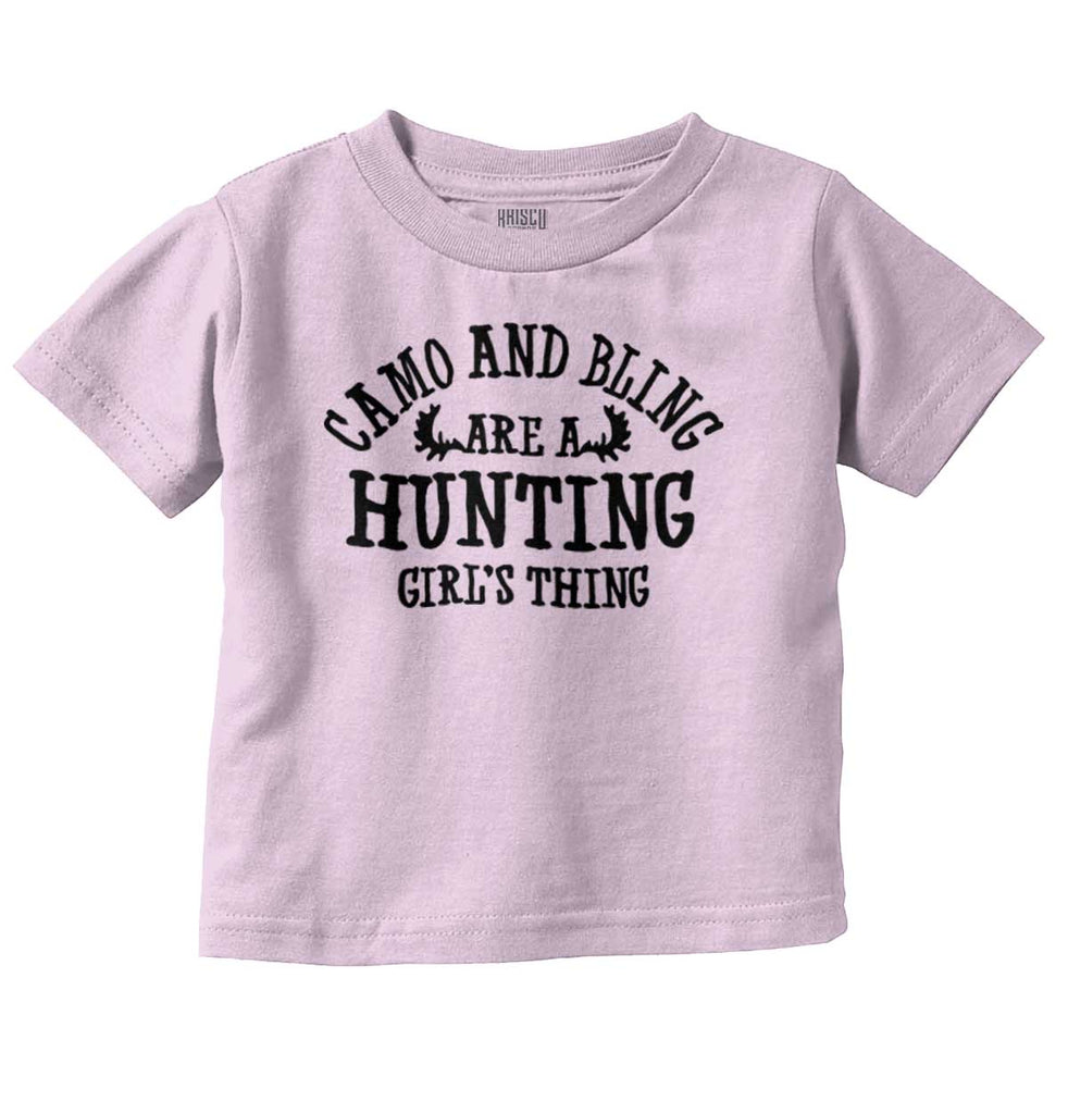 Camo Bling Hunting Thing Infant Toddler T Shirt-Direct To Garment Print-Brisco Baby