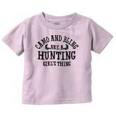 Camo Bling Hunting Thing Infant Toddler T Shirt-Direct To Garment Print-Brisco Baby