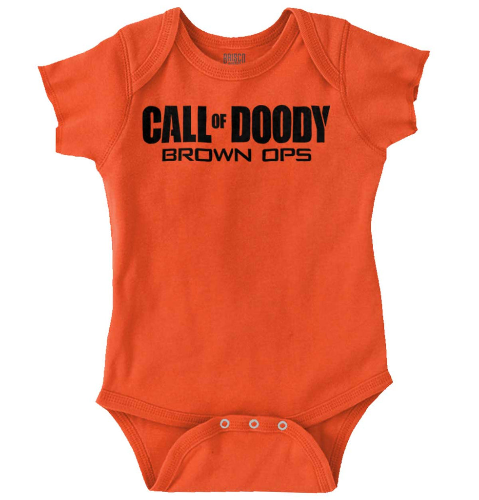 Call Of Doody Romper Bodysuit-Direct To Garment Print-Brisco Baby