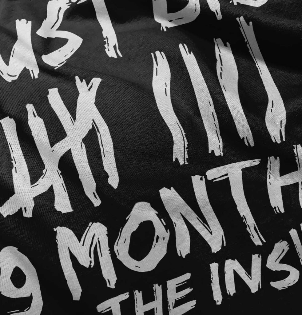 9 Months Inside Romper Bodysuit-Direct To Garment Print-Brisco Baby