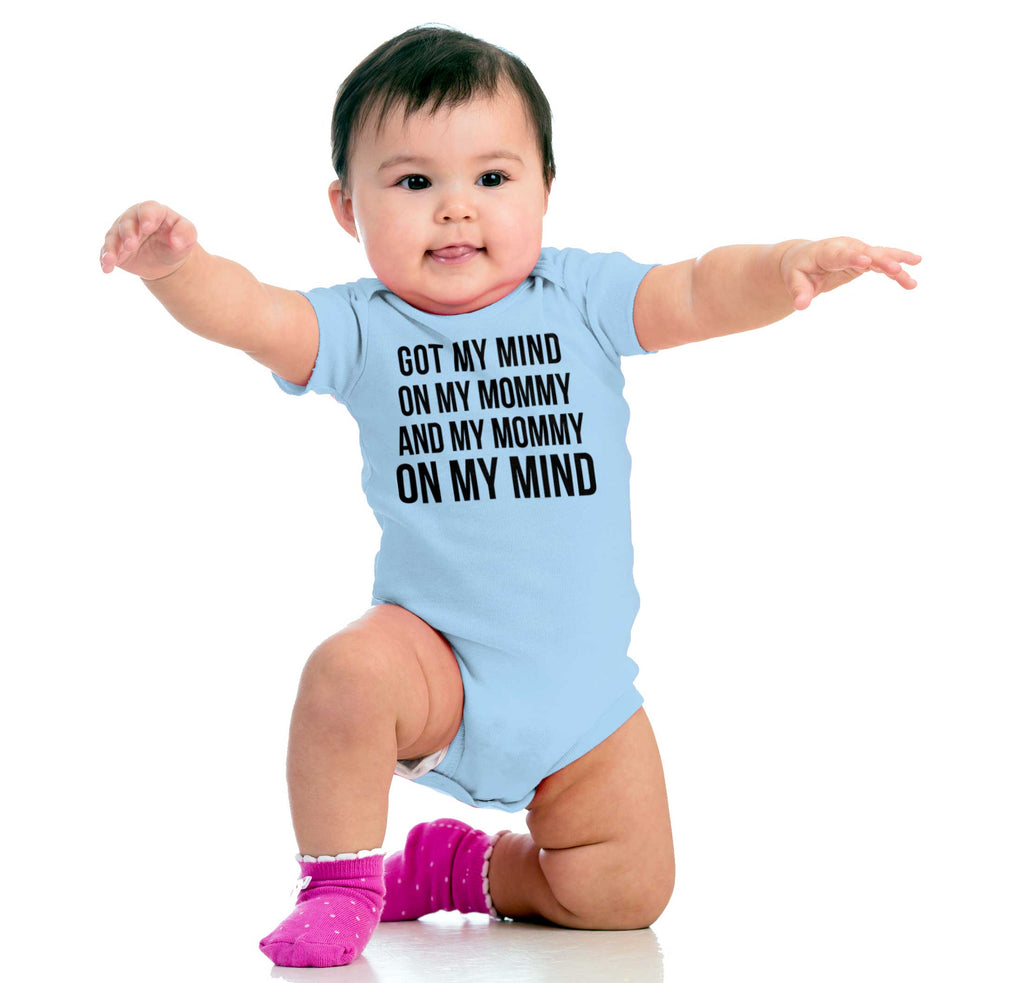Mind On Mommy Romper Bodysuit-Direct To Garment Print-Brisco Baby