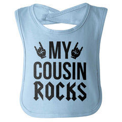 My Cousin Rocks Infant Baby Bib-Direct To Garment Print-Brisco Baby