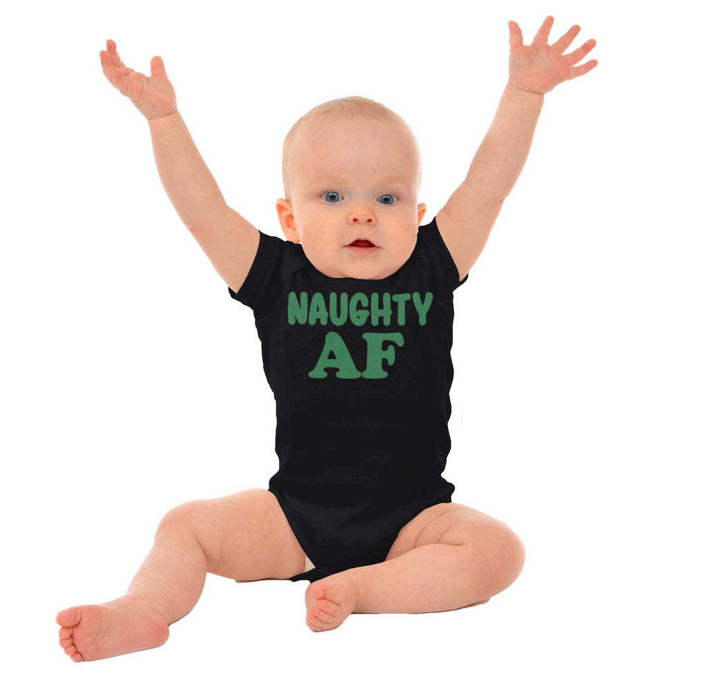Naughty AF Romper Bodysuit-Direct To Garment Print-Brisco Baby