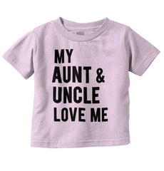 Aunt And Uncle Love Me Infant Toddler T Shirt-Direct To Garment Print-Brisco Baby