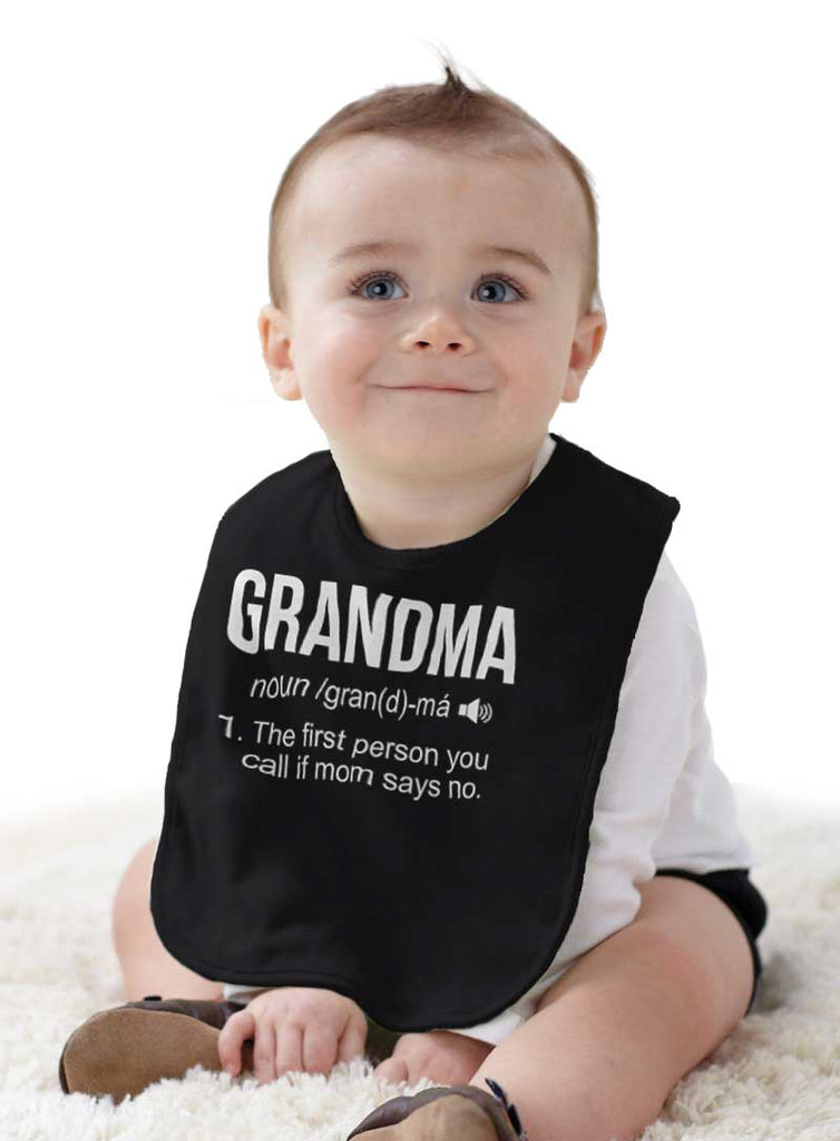 Grandma Infant Baby Bib-Direct To Garment Print-Brisco Baby