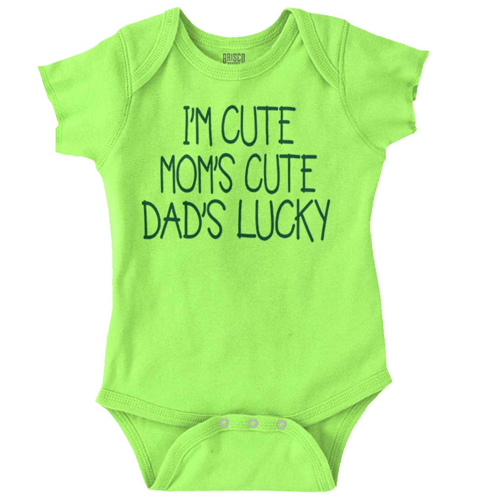 Dad's Lucky Romper Bodysuit-Direct To Garment Print-Brisco Baby