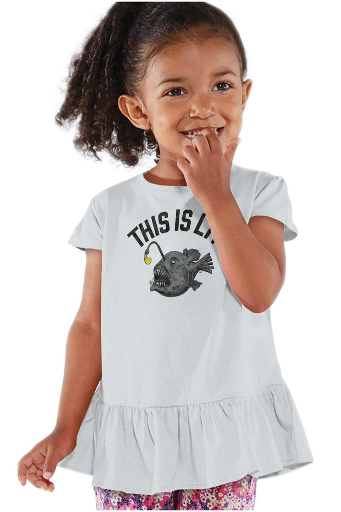 This Is Lit Ruffle Bottom Tee-Direct To Garment Print-Brisco Baby