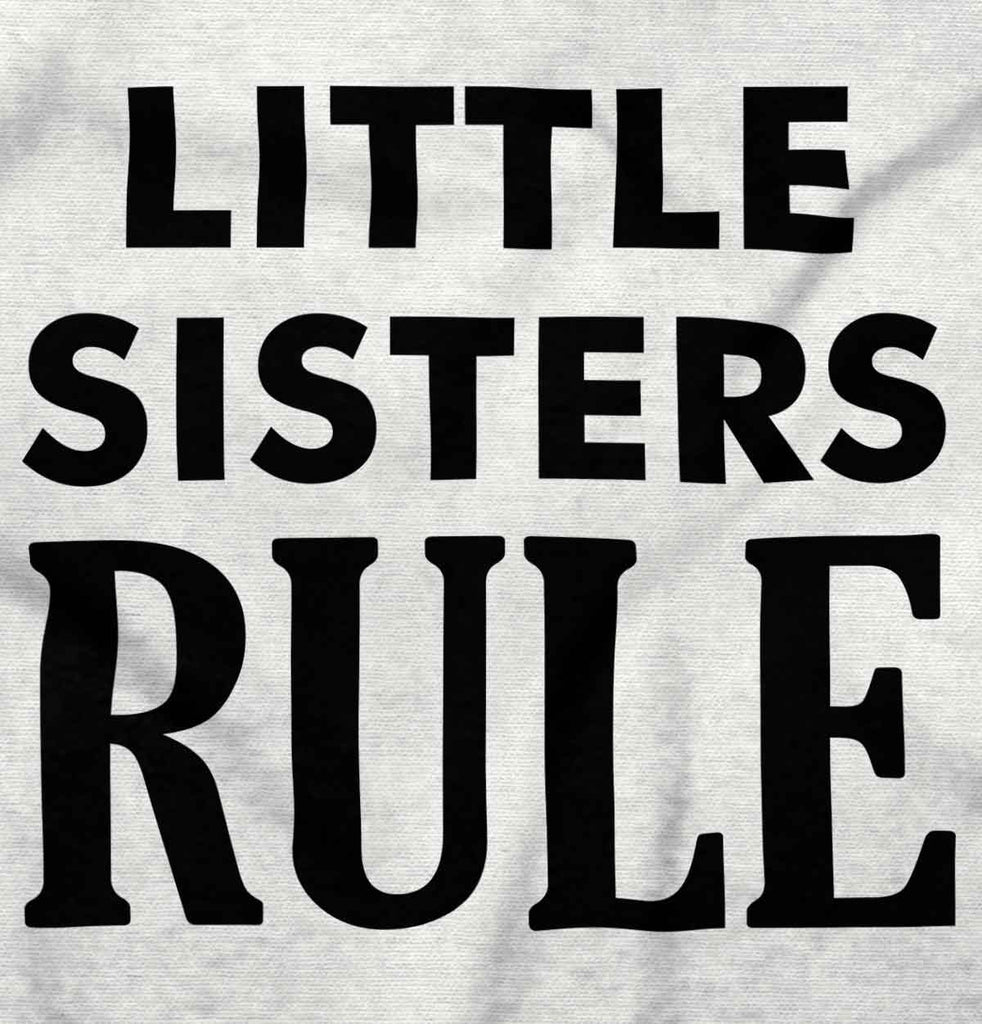 Little Sisters Rule Romper Bodysuit-Direct To Garment Print-Brisco Baby