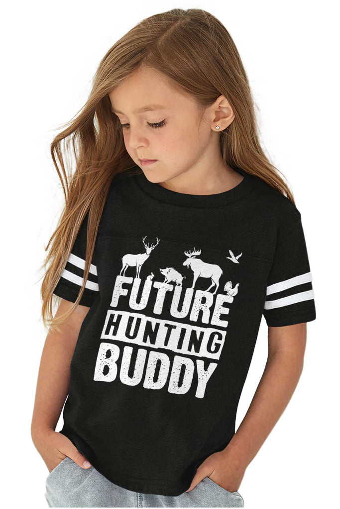Future Deer Hunting Bud Toddler Football Jersey Tee-Direct To Garment Print-Brisco Baby