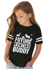 Future Deer Hunting Bud Toddler Football Jersey Tee-Direct To Garment Print-Brisco Baby