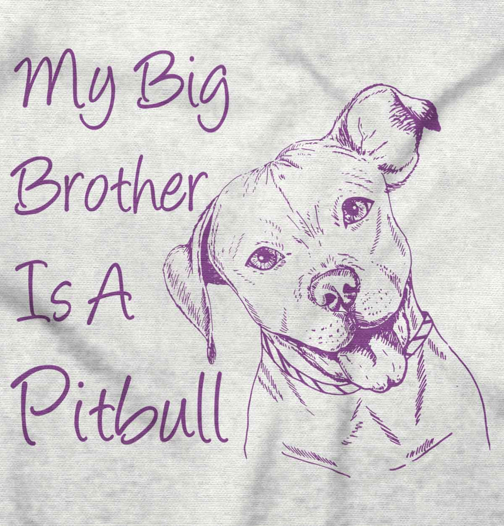 Brother is a Pitbull Toddler Ruffle Bottom Tee-Direct To Garment Print-Brisco Baby