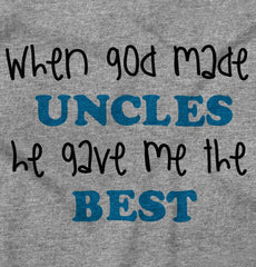 When God Made Uncles Romper Bodysuit-Direct To Garment Print-Brisco Baby