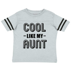 Aunt is Single Toddler Football Jersey Tee-Direct To Garment Print-Brisco Baby