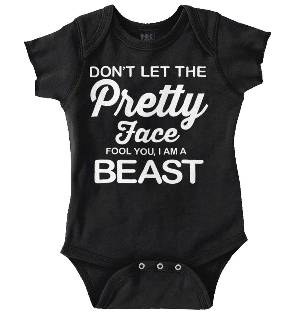 Pretty Face Romper Bodysuit-Direct To Garment Print-Brisco Baby