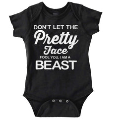 Pretty Face Romper Bodysuit-Direct To Garment Print-Brisco Baby