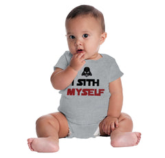 I Sith Myself Romper Bodysuit-Direct To Garment Print-Brisco Baby