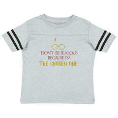 Jealous Of Chosen One Toddler Football Jersey Tee-Direct To Garment Print-Brisco Baby