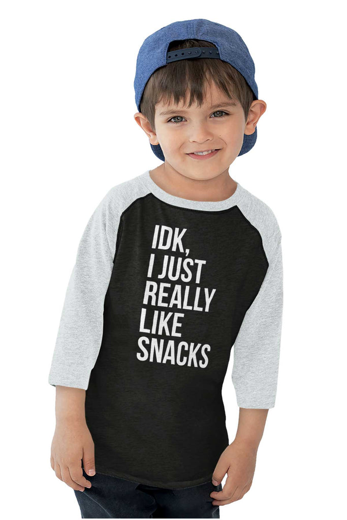 Really Like Snacks Toddler Baseball-Direct To Garment Print-Brisco Baby