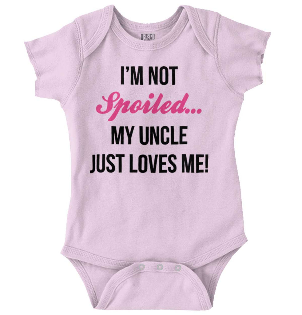 Not Spoiled Uncle Loves Me Romper Bodysuit-Direct To Garment Print-Brisco Baby