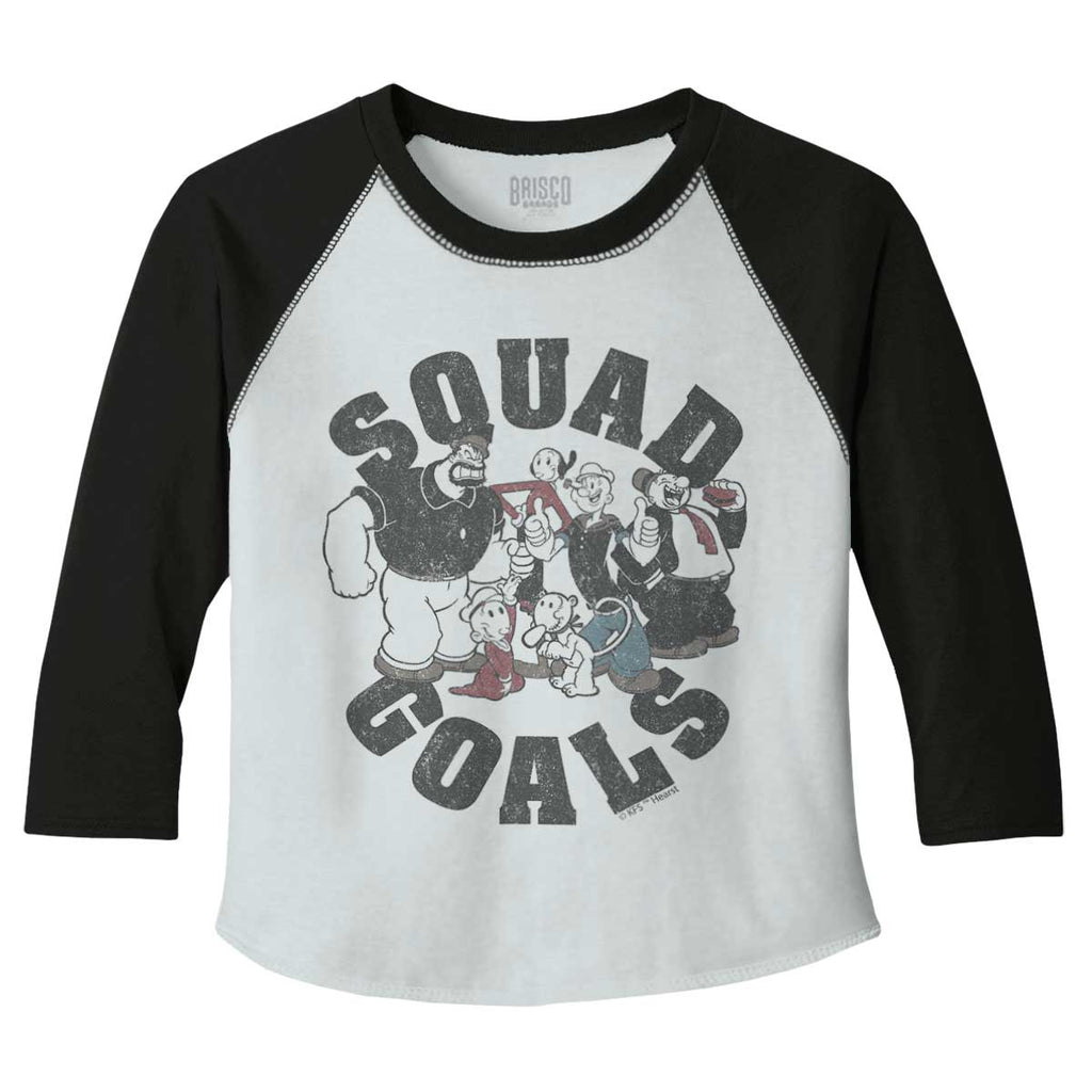 Squad Goals Toddler Baseball-Direct To Garment Print-Brisco Baby