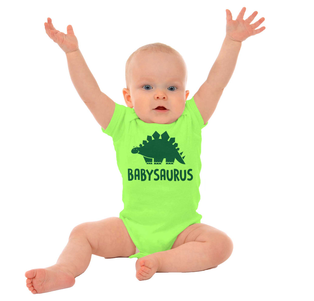 Babysaurus Romper Bodysuit-Direct To Garment Print-Brisco Baby