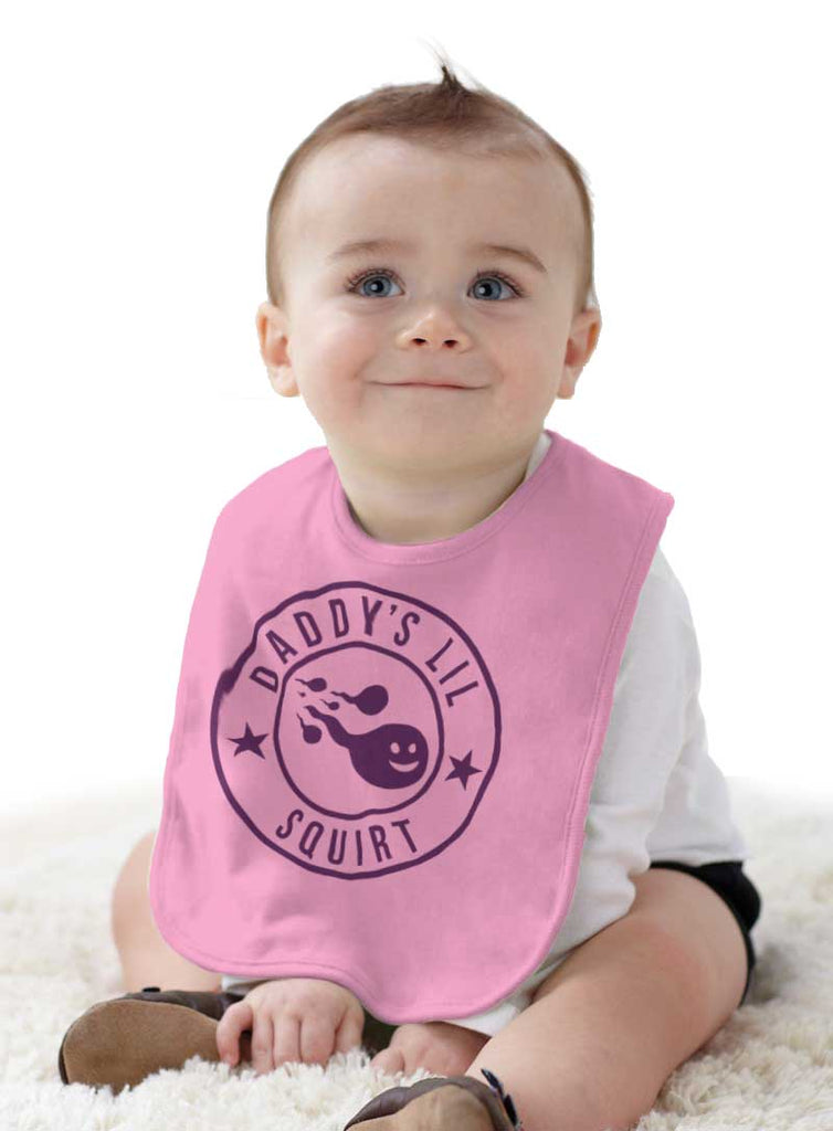 Daddy's Lil Squirt Infant Baby Bib-Direct To Garment Print-Brisco Baby