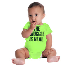 Snuggle Is Real Romper Bodysuit-Direct To Garment Print-Brisco Baby