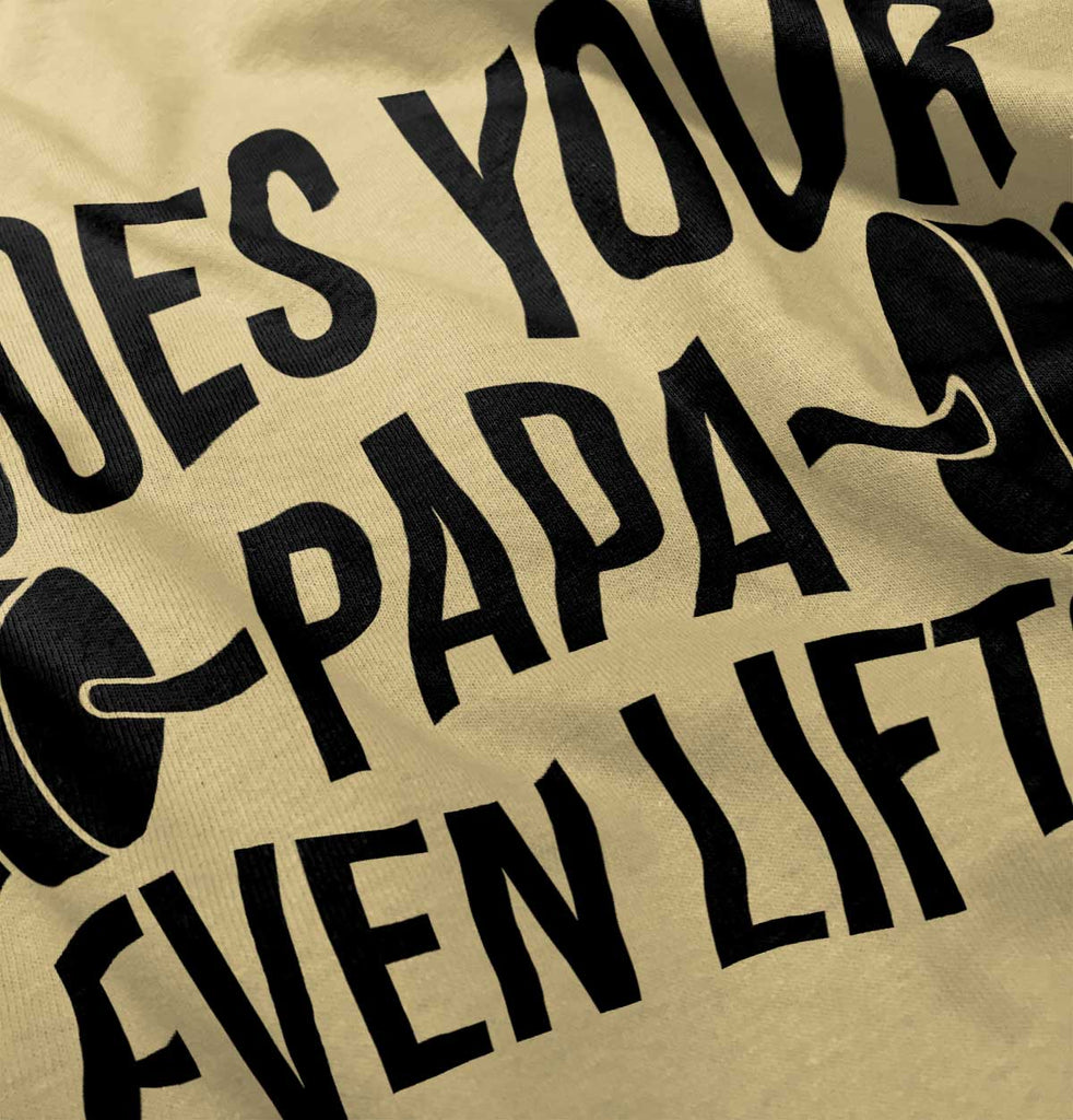 Does Your Papa Lift? Romper Bodysuit-Direct To Garment Print-Brisco Baby