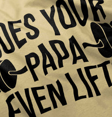Does Your Papa Lift? Romper Bodysuit-Direct To Garment Print-Brisco Baby
