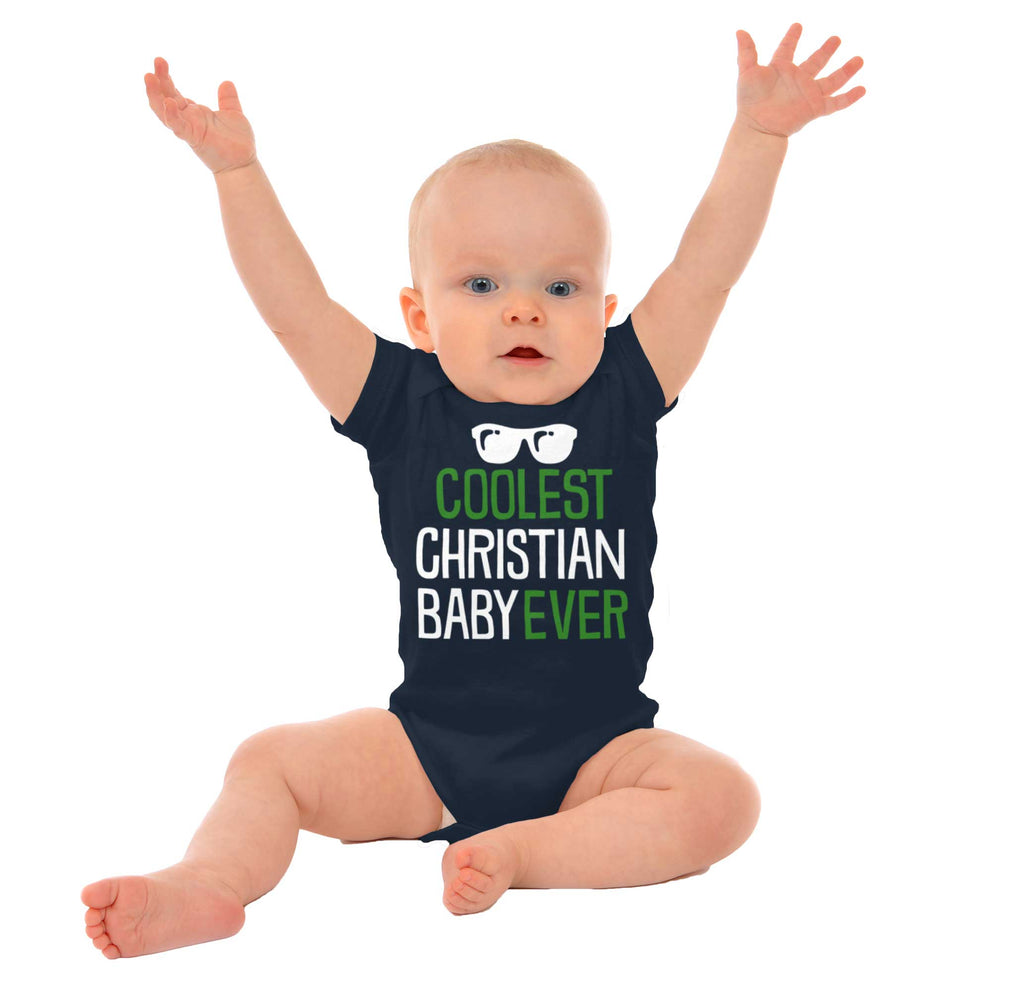 Coolest Christian Baby Romper Bodysuit-Direct To Garment Print-Brisco Baby