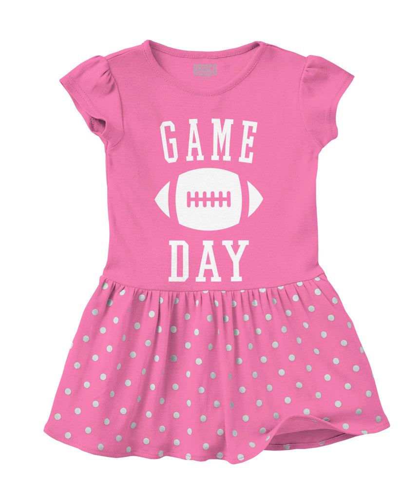 Game Day Baby Polka Dot Skirt Dress-Direct To Garment Print-Brisco Baby