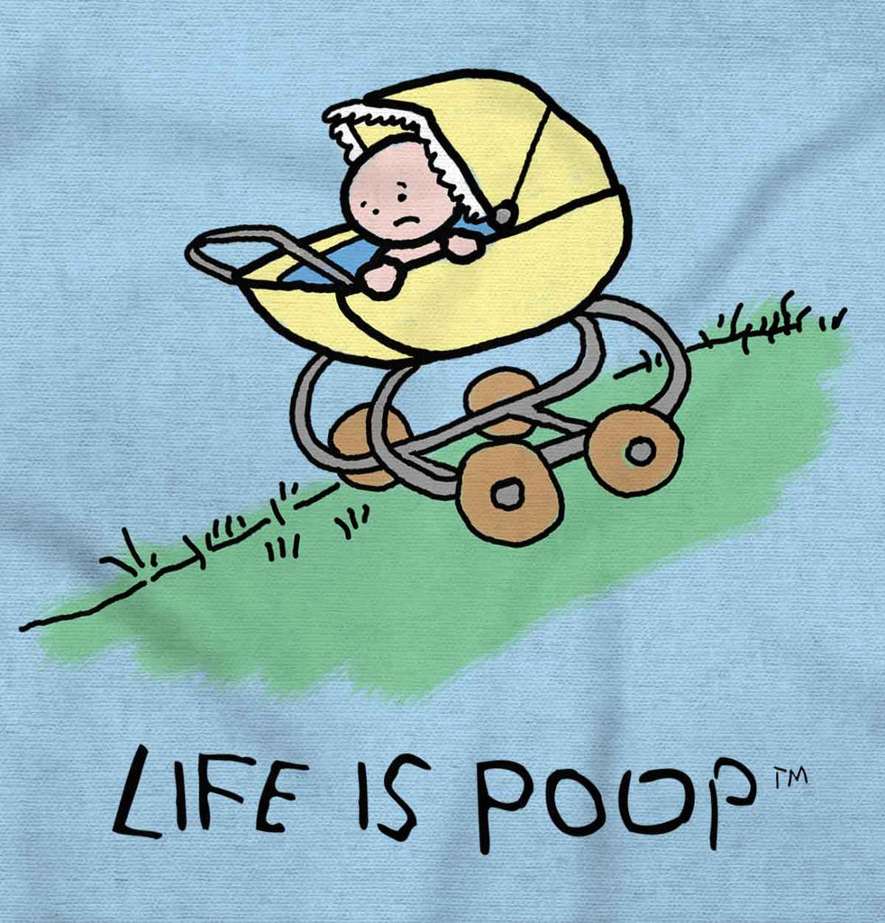 Downhill Stroller Infant Toddler T Shirt-Direct To Garment Print-Brisco Baby