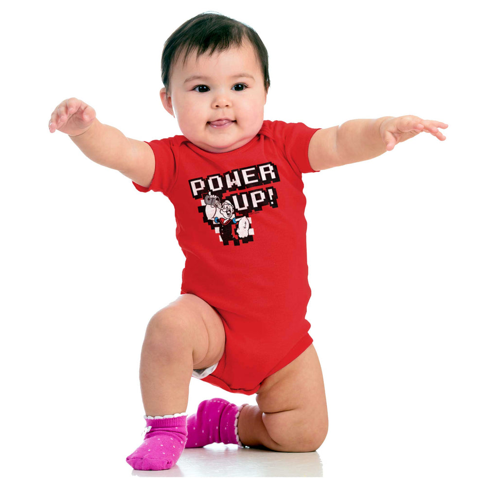 Power Up Romper Bodysuit-Direct To Garment Print-Brisco Baby